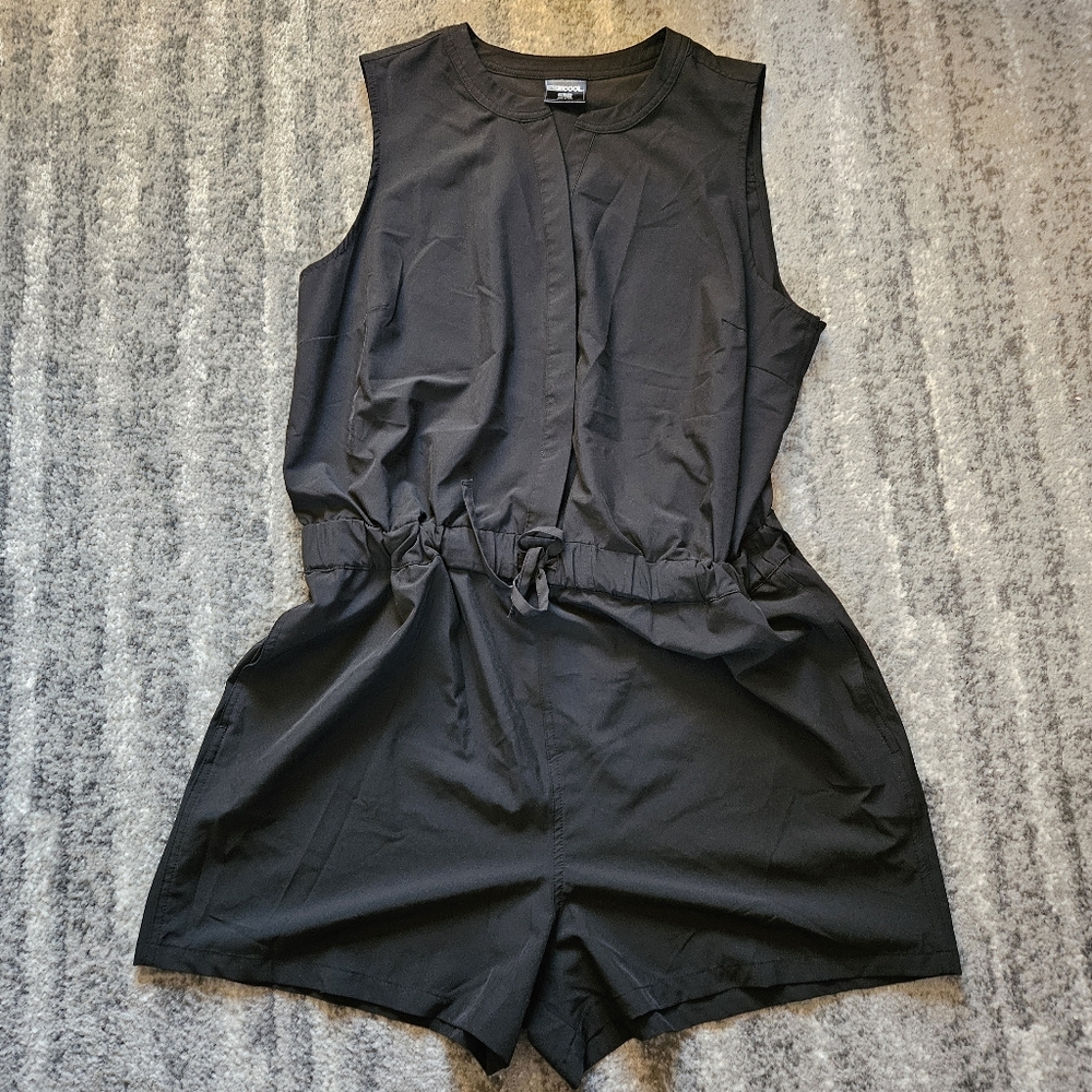 32 Degrees Button-up Black Romper, Size XL